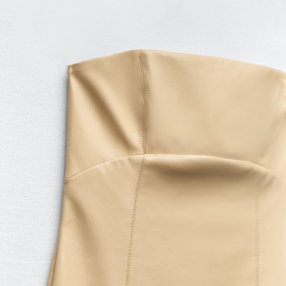 ZARA BLOGGERS FAV FAUX LEATHER DRESS - Picture 10 of 13